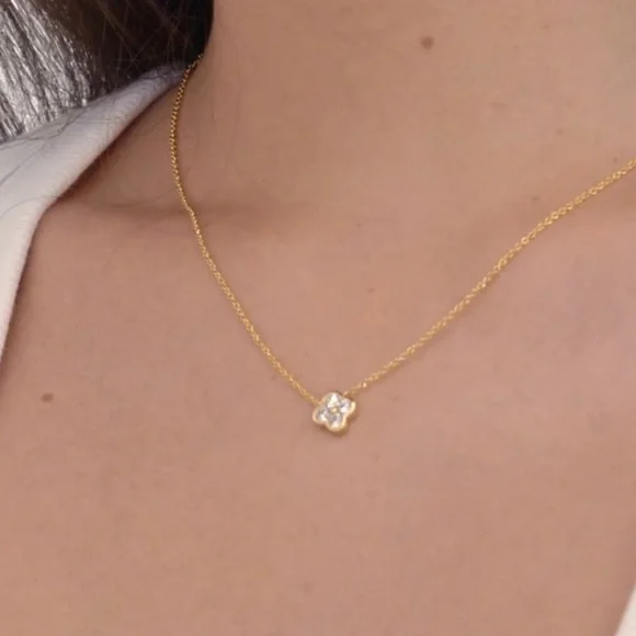 NWT Electric Picks Camilla Necklace 14K Gold Plated 16” 2” Extender 0.3” Charm - Picture 2 of 3